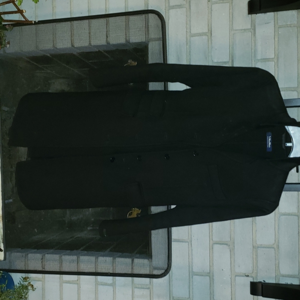 Black button up pea coat